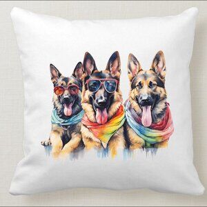 Throw Pillow Cover German Shepherd Pillow Case
